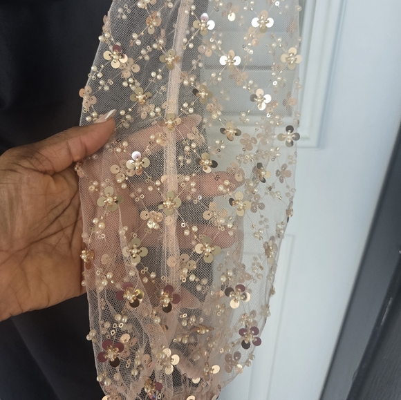 $249 JS Collections Women Dress Sz 6 Black Floral Appliqué Long-Sleeve NWT - Picture 14 of 17